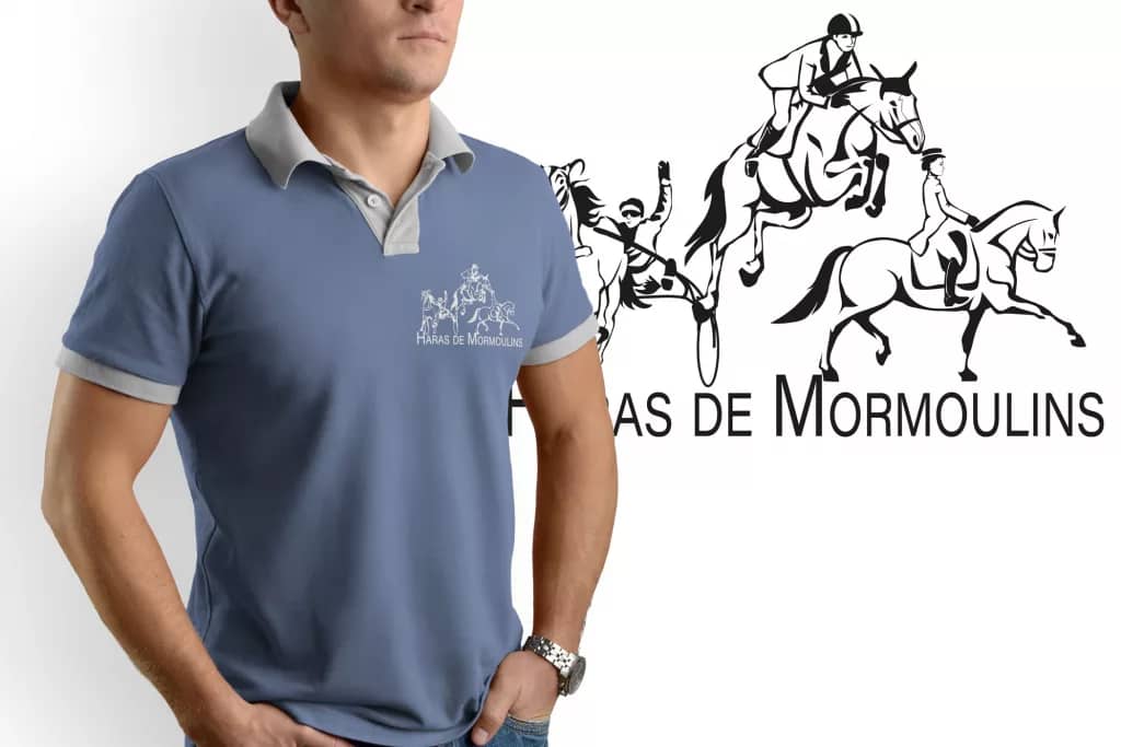 Illustration vectorielle chevaux pour haras : polos, tee shirts, objets publicitaires