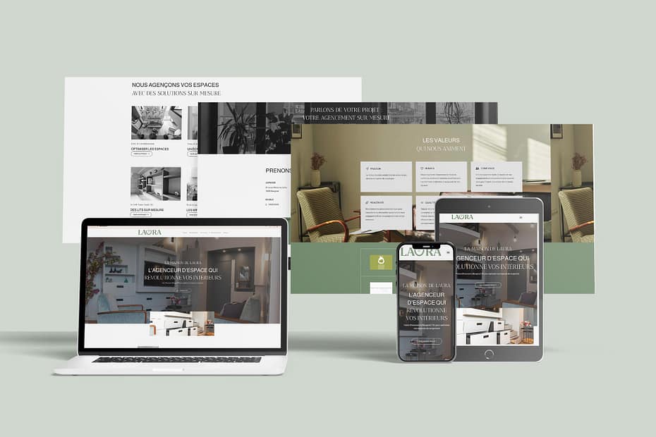 site vitrine agencement d'intérieur